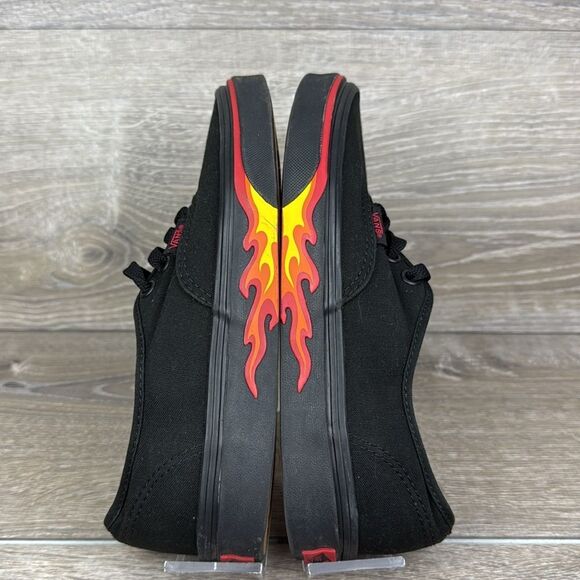 Vans Authentic “Flame Wall” Women’s Sz 7 Black Canvas Low Top Lace Up Sneakers - Picture 10 of 10